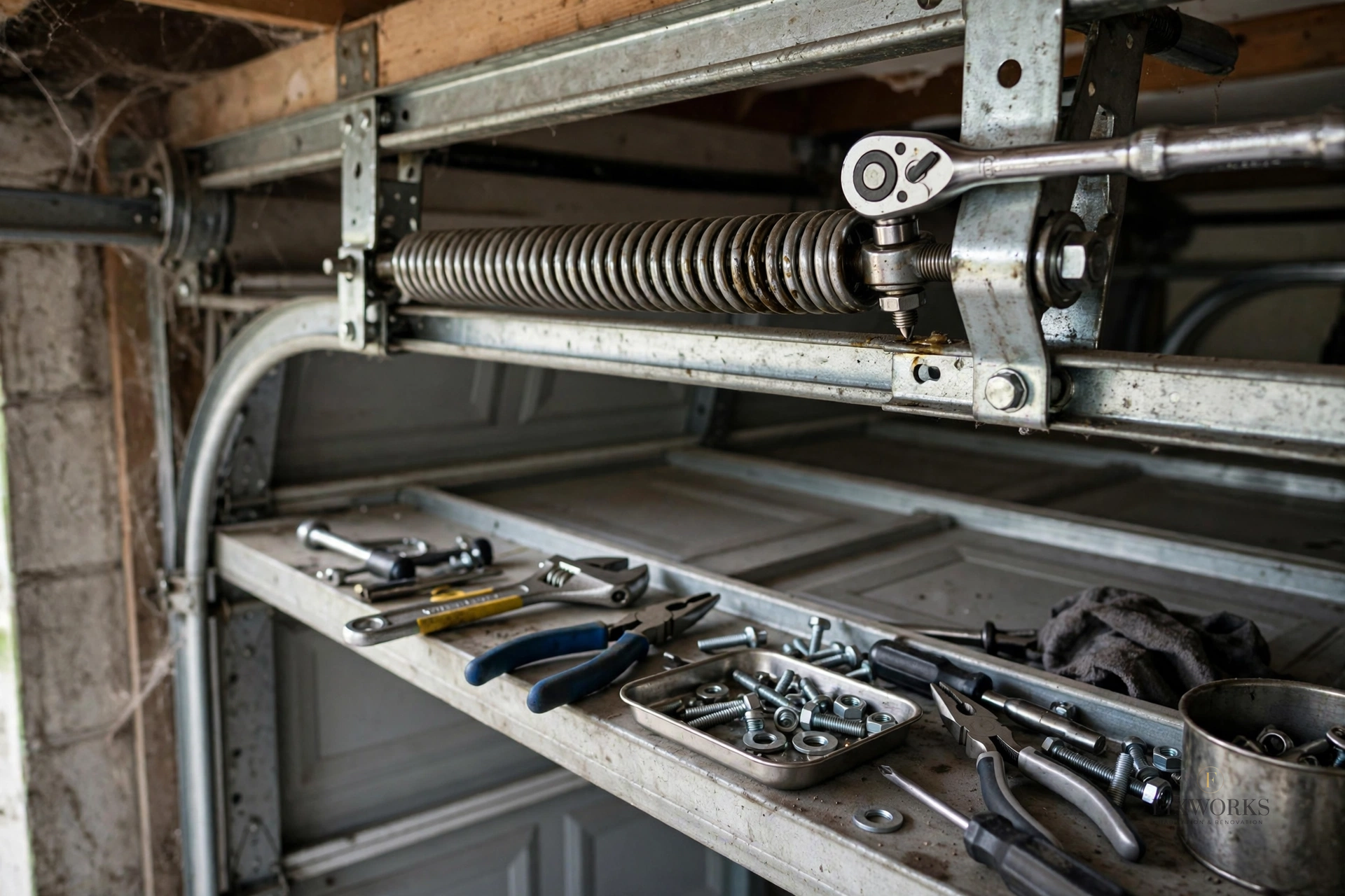 Réparation de ressort de porte de garage